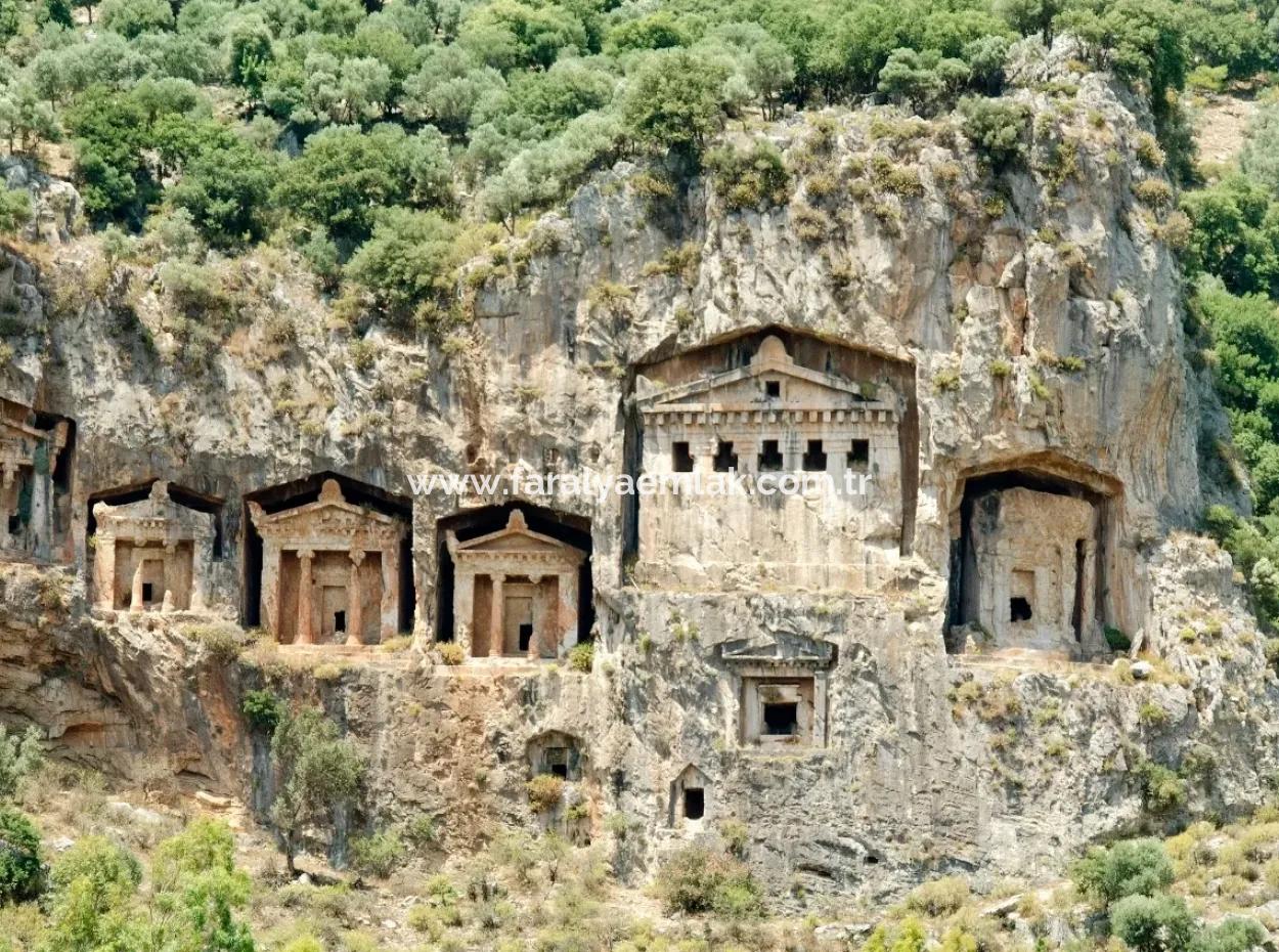 Maras Dalyan Villa Zum Verkauf-Grundstück Zum Verkauf Mit Blick Auf Die Königlichen Gräber 1026M2
